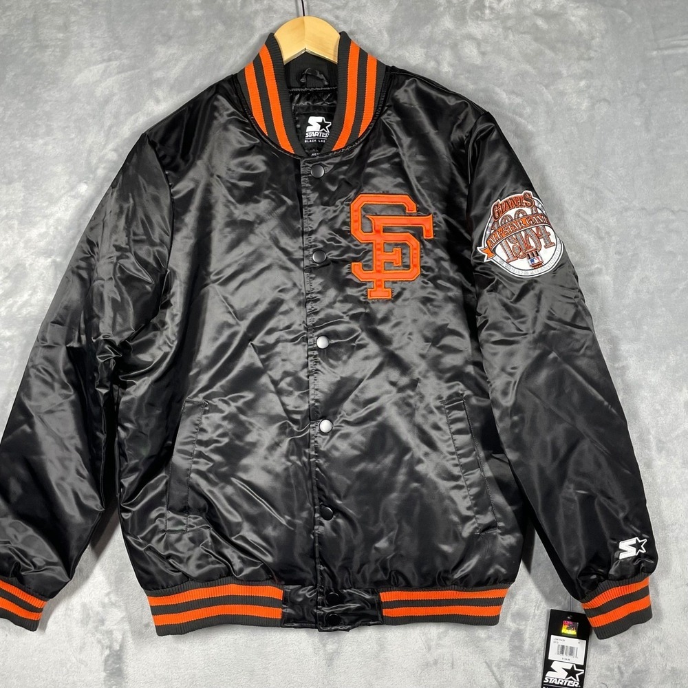 Starter Black Label SF Giants 1984 All-Star Game Satin Varsity Jacket Mens M New